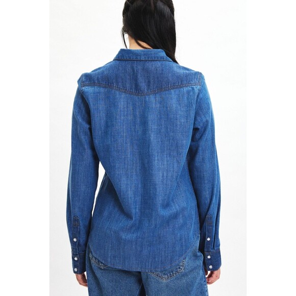 BDG Urban Outfitters Ariella Denim Western Shirt Cotton Top Long Sleeve S 275855 - Picture 4 of 9